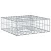 vidaXL Cama elevada de gabi&atilde;o 60 x 60 x 20 cm A&ccedil;o Galvanizado Prateado