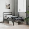 vidaXL Estrutura de cama com cabeceira e p&eacute;s 90x190 cm metal preto