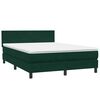 vidaXL Cama com molas/colch&atilde;o 160x220 cm veludo verde-escuro