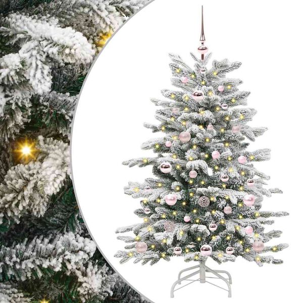 vidaXL &Aacute;rvore de Natal Articulada Artificial Branco 120 cm PE e PVC