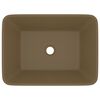 vidaXL Lavatório luxuoso 41x30x12 cm cerâmica creme mate