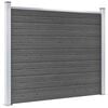 vidaXL Conjunto painel de cerca 526x146 cm WPC preto