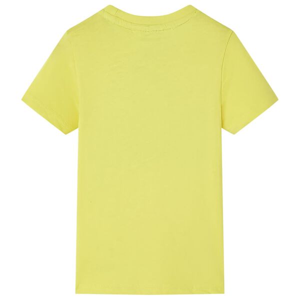 T-shirt infantil com mangas curtas amarelo 128