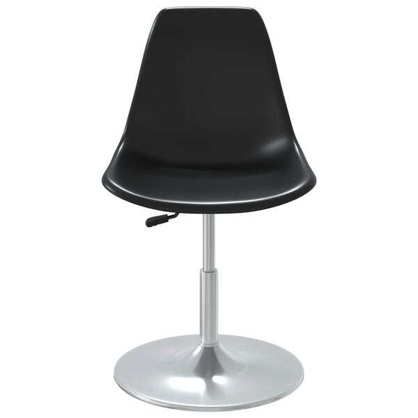 vidaXL Cadeiras de jantar girat&oacute;rias 4 pcs PP preto