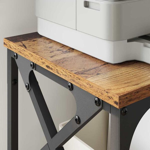 vidaXL Suporte para Impressora Madeira Antiga 40 x 30 x 31 cm