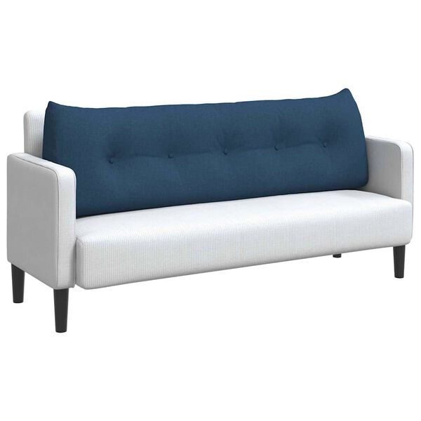 vidaXL Travesseiro para Costas Azul 160 x 24 x 50 cm tecido