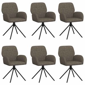 vidaXL Cadeiras de Jantar Girat&oacute;rias 6 unid. Couro Suede Sint&eacute;tico