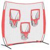 vidaXL Rede de pr&aacute;tica de basebol Preto 214,5 x 89,5 x 181 cm