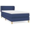 vidaXL Cama com molas/colch&atilde;o 80x200 cm tecido azul