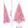 vidaXL &Aacute;rvore de Natal Artificial Pr&eacute;-iluminada Rosa 180 cm PVC