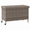 vidaXL Caixa de arruma&ccedil;&atilde;o com rodas 110x55x73 cm vime PE cinzento