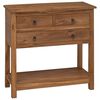 vidaXL Buffet Natural 79 x 35 x 80 cm Madeira de Teca S&oacute;lida
