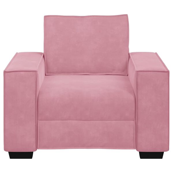 vidaXL Poltrona 100x78x84 cm veludo rosa
