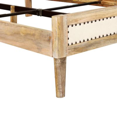 vidaXL Estrutura de cama madeira de mangueira maciça 140x200 cm
