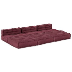 vidaXL Unidade de Sof&aacute; Modular Tecido Maroons 210 x 140 x 56 cm