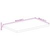vidaXL Tampo de mesa retangular 60x40x3,8 cm mangueira &aacute;spera maci&ccedil;a