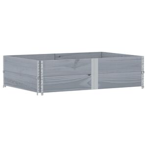 vidaXL Vaso/floreira de jardim 150x100cm madeira pinho maci&ccedil;a cinzento