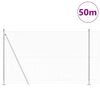 vidaXL Poste de Cerca Prateado 50 x 1,5 m (malha de 13 mm) A&ccedil;o