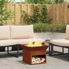 vidaXL Fire Pit Ferro Enferrujado 50 x 50 x 40 cm A&ccedil;o corten