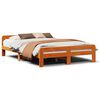 vidaXL Cama sem colch&atilde;o 150x200 cm madeira pinho maci&ccedil;a castanho-mel