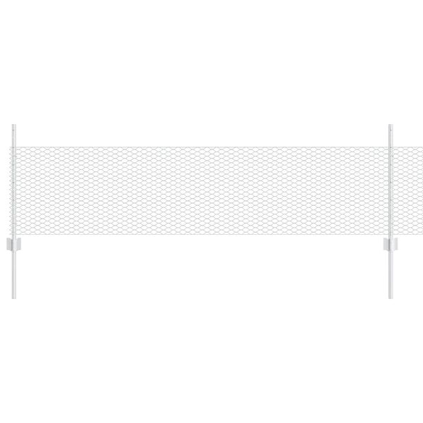 vidaXL Cerca e Poste Prateado 0,5 x 100 m A&ccedil;o