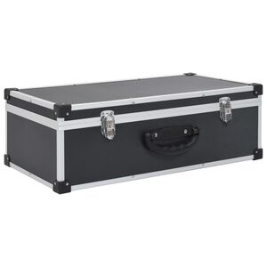 vidaXL Estojo para 80 CDs alum&iacute;nio ABS preto