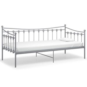 vidaXL Sof&aacute;-cama 90x200 cm metal cinzento