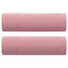 vidaXL Sof&aacute; 2 lugares c/ almofadas decorativas 140 cm veludo rosa