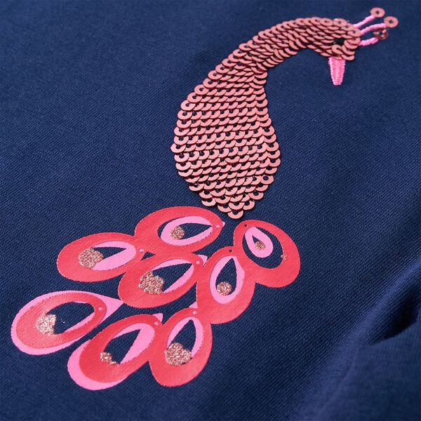 T-shirt de manga comprida para crian&ccedil;a azul marinho 128