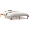 vidaXL Cama sem colch&atilde;o 135x190 cm madeira pinho maci&ccedil;a castanho-mel