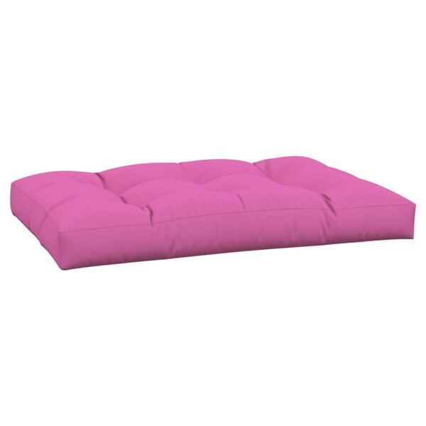 vidaXL Almofad&atilde;o para sof&aacute; de paletes 120x80x12 cm tecido rosa