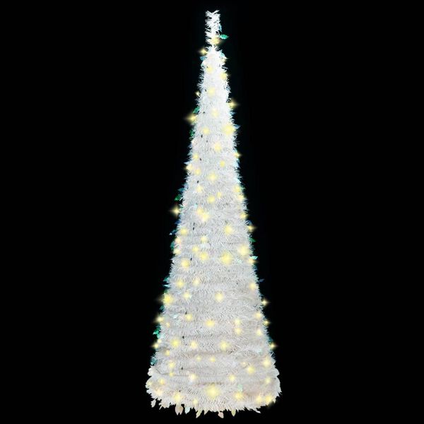 vidaXL &Aacute;rvore de Natal artificial pop-up c/ 100 luzes LED 150cm branco