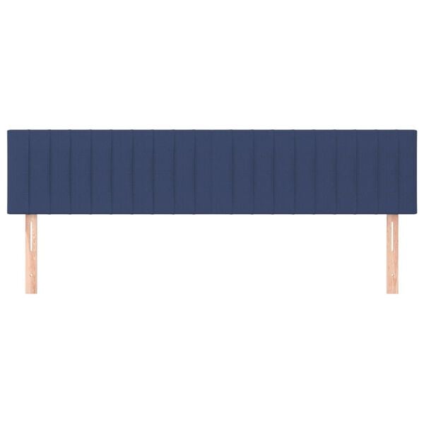 vidaXL Cabeceiras azul 200x5x78/88 cm tecido
