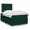 vidaXL Cama boxspring com colch&atilde;o 120x190 cm veludo verde-escuro