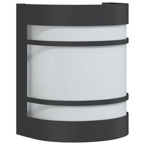 vidaXL Candeeiro de parede para exterior a&ccedil;o inoxid&aacute;vel preto