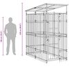 vidaXL Canil de exterior com telhado 1,84 m&sup2; a&ccedil;o