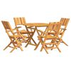 vidaXL 5 pcs conjunto de jantar p/ jardim madeira de teca maci&ccedil;a