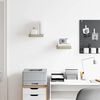 vidaXL Prateleiras de parede suspensas 2pcs 23x23,5x3,8cm MDF carvalho
