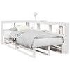 vidaXL Cama com estante sem colch&atilde;o 75x190 cm pinho maci&ccedil;o branco