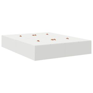vidaXL Estrado de cama com arrumação Branco 135 x 190 cm