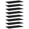 vidaXL Prateleiras para estante 8 pcs 80x40x1,5cm contraplacado preto