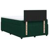 vidaXL Cama boxspring com colch&atilde;o 120x200 cm veludo verde-escuro