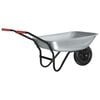 vidaXL Carrinho de M&atilde;o Prata e Preto 80 L 120 kg A&ccedil;o Galvanizado