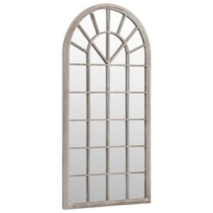 vidaXL Espelho de jardim p/ uso exterior ferro 90x45 cm cor de areia
