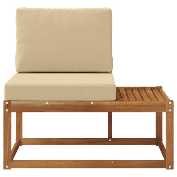 vidaXL Sof&aacute; de Canto Externo com almofada Natural 91 x 63 x 73 cm