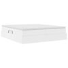 vidaXL Cama com arruma&ccedil;&atilde;o e colch&atilde;o com colch&atilde;o Branco 200 x 200 cm
