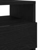 vidaXL Mesa de cabeceira com 2 gavetas 40x33x60 cm preto