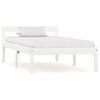vidaXL Estrutura de cama com 2 gavetas 90x200 cm pinho maci&ccedil;o branco