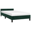 vidaXL Estrutura de cama sem colch&atilde;o 90x200 cm veludo verde-escuro