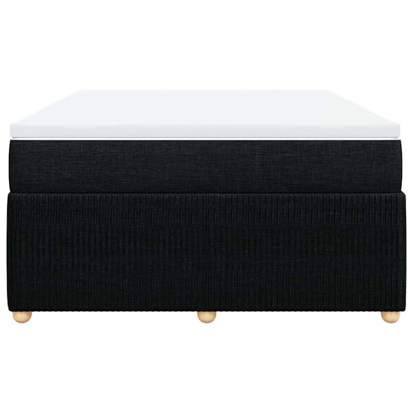 vidaXL Cama com molas/colch&atilde;o 160x200 cm tecido preto